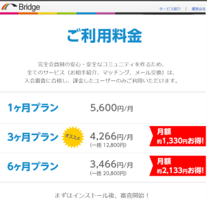 Bridge公式サイトの料金プラン一覧ページ（2026年6月時点）