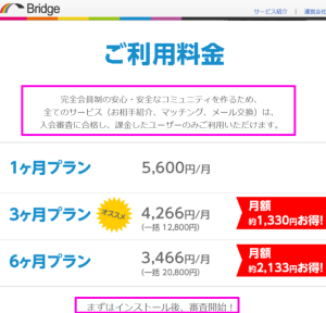 Bridge公式サイトの審査制と料金プラン（2026年6月時点）