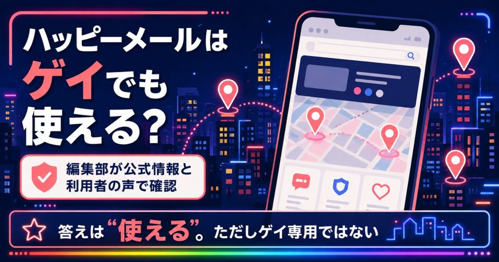 ハッピーメールはゲイでも使えるか結論を示す図