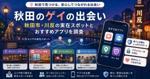 秋田のゲイの出会い|秋田市・川反の実在スポットとおすすめアプリを調査
