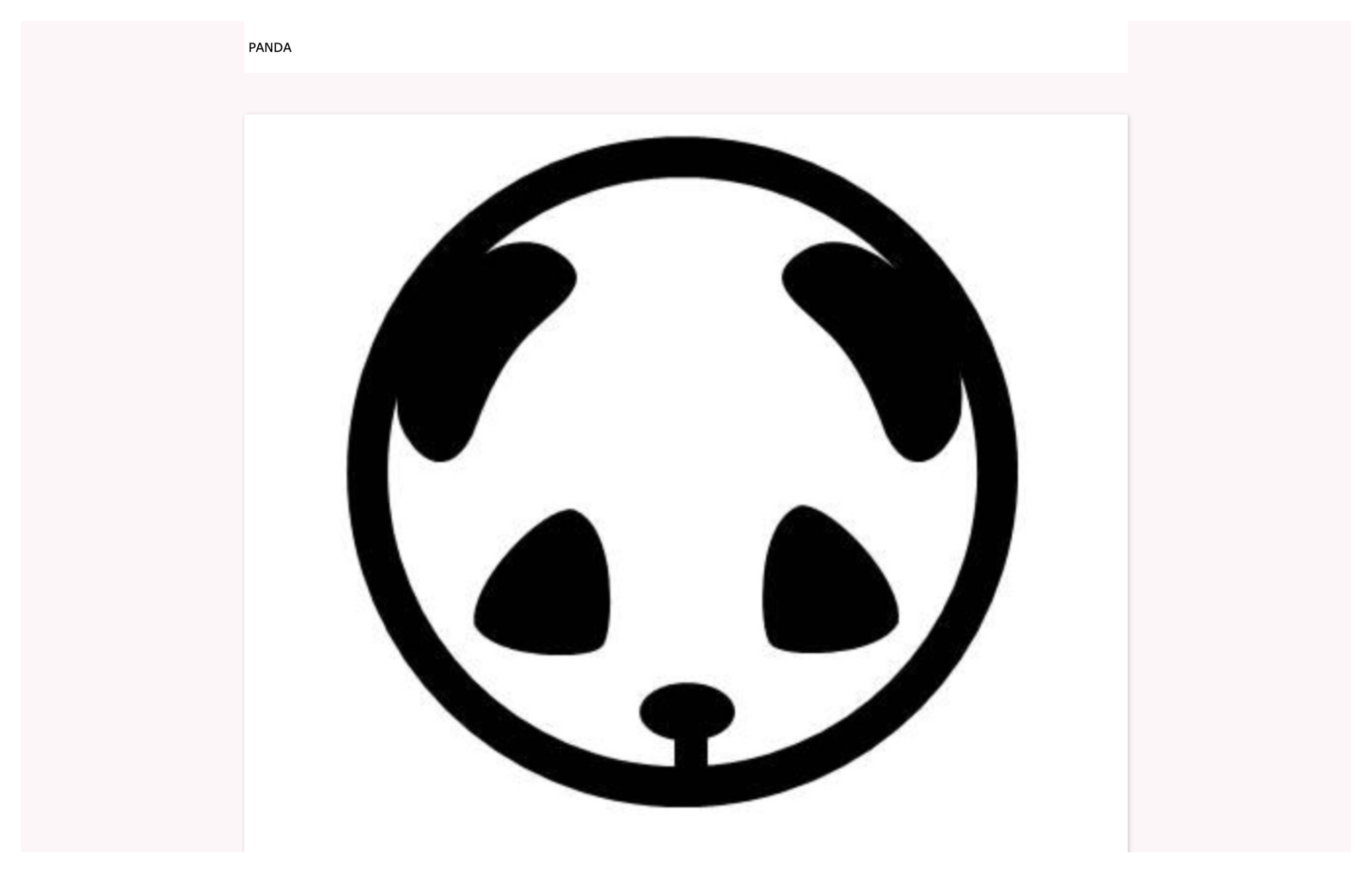 PANDA 公式サイトの第一画面